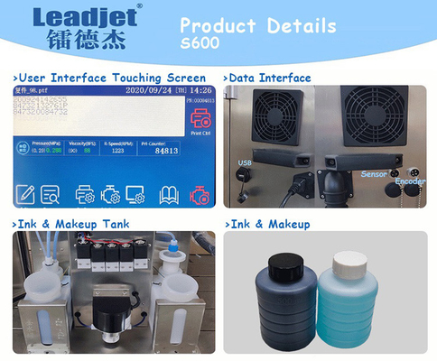 Data di scadenza S610 e stampatrice del numero di lotto, stampante a getto di inchiostro For Plastic Bags di Leadjet